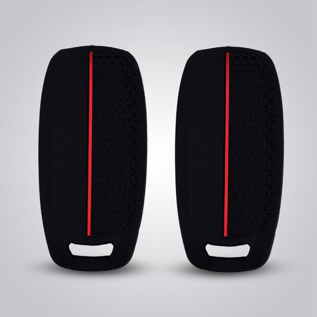 Autobase Silicone Key Fob Cover for 2023 2024 2025 Nissan Rogue Pathfinder Sentra | Rubber Remote Key Fob Protector Case with 5 Buttons - Black - 2 Pcs