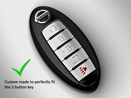 Autobase Premium Custom Made Silicone Smart Key Protection Case Keyless Remote Fob Skin Cover for 2019 2018 2017 Nissan Armada Murano Rogue Maxima Altima Sedan Pathfinder