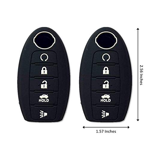 Autobase Premium Custom Made Silicone Smart Key Protection Case Keyless Remote Fob Skin Cover for 2019 2018 2017 Nissan Armada Murano Rogue Maxima Altima Sedan Pathfinder