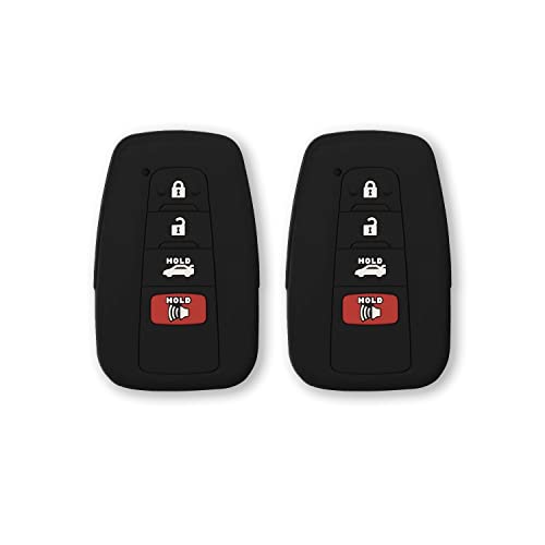 Autobase Key Fob Cover for Toyota Key Case Compatible with 2018 2019 2020 2021 2022 Camry RAV4 Highlander Avalon C-HR Prius Corolla GT86 Smart Key