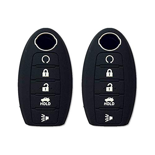 Autobase Premium Custom Made Silicone Smart Key Protection Case Keyless Remote Fob Skin Cover for 2019 2018 2017 Nissan Armada Murano Rogue Maxima Altima Sedan Pathfinder