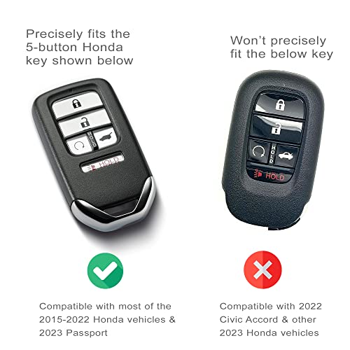 Autobase Key Fob Cover for Honda Accord Civic CR-V CRV Pilot Passport - 2 Pcs