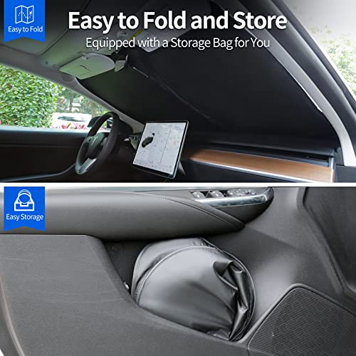 Tesla Model 3 Y and S Front Windshield Foldable Sunshade