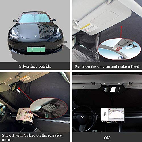 Tesla Model 3 Y and S Front Windshield Foldable Sunshade