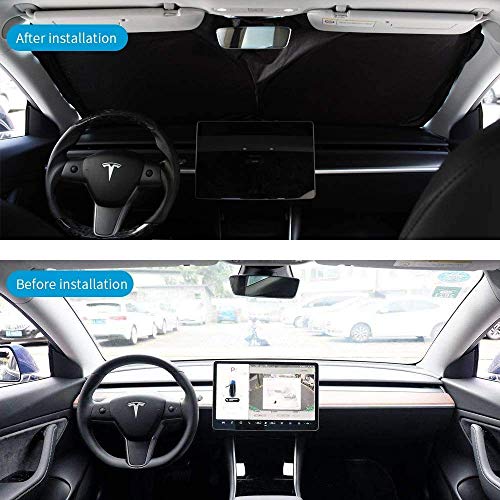 Tesla Model 3 Y and S Front Windshield Foldable Sunshade