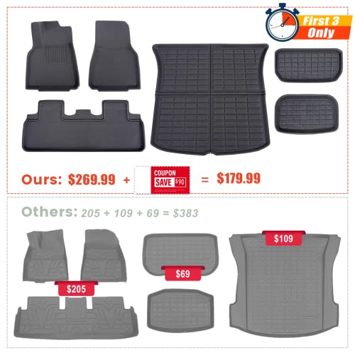 Tesla Model Y and 3 All Weather Floor Mats